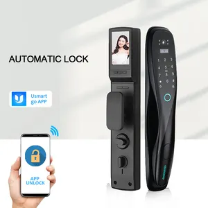 Nova Chegada Smart Door Lock Impressão Digital Wifi Bloqueio Conectado Câmera Monitor Enviar foto registro de imagem cartão SD memorizar