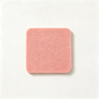 Sous-verres en feutre écologiques modernes avec logo personnalisé, OEM, carrés, pour boissons, tapis de table personnalisés, décoration de la maison