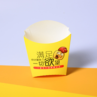 Boîte à frites personnalisée, boîtes en papier jetables de qualité alimentaire pour frites, à emporter, livraison à domicile, bleu