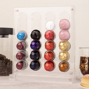 Nhà Máy Bán buôn sáng tạo Acrylic cà phê viên nang Giá cà phê lưu trữ hộp Acrylic cà phê hiển thị đứng di động hiển thị đứng - Product Image 3