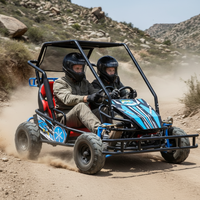 QIQU Buggy tout-terrain robuste 2 places 48V, kart électrique avec marche arrière pour location extérieure - Longue autonomie