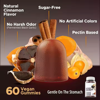 Compléments d'ail noir vieilli 1000mg Plus Cannelle de Ceylan et Chrome sous forme de bonbons gélifiés