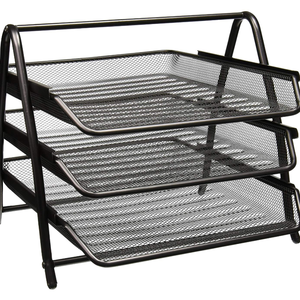 حاوية شبكية منظم مكتب حامل ملف وثيقة صينية 3 أجزاء معدنية - Product Image 1