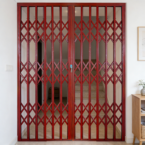 Porte coulissante en alliage d'aluminium avec <span class=keywords><strong>protection</strong></span> anti-effraction et <span class=keywords><strong>grille</strong></span> pliable pour la <span class=keywords><strong>protection</strong></span> des fenêtres - Product Image 3