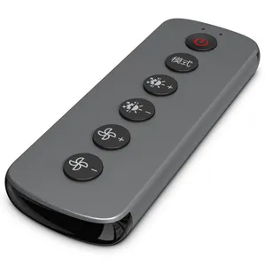 Custom universal 5 button aluminum alloy 2.4g RF 433mhz metal portable remote control for fan