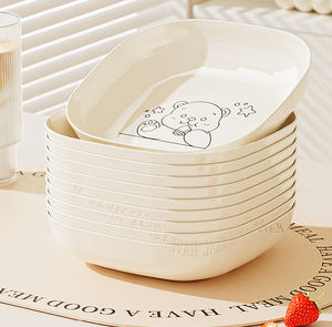 DF 0323 Plato para restos con diseño de oso de peluche de dibujos animados, para el hogar, sala de estar, cocina, plato para aperitivos - Product Image 6