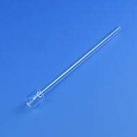 Échantillon du fabricant Tube à quartz transparent Tube à essai sphérique avec plaque de quartz transparent pour inspection visuelle