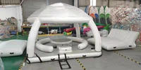Plateforme aquatique gonflable de loisirs Aqua Banas avec tente, tente flottante gonflable