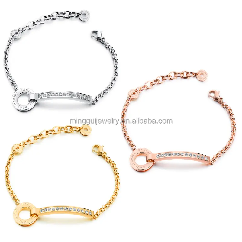 Simple Fashion Stainless Steel Jewelry Charm Chain Bracelet
