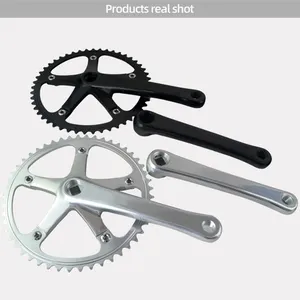 bicycle alloy crankset for fixed gear bicycle with cnc chain ring and crank