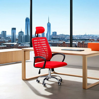 Chaise de bureau ergonomique en maille, dossier haut, pivotante, avec appuie-tête et accoudoirs réglables, design moderne, vente en gros