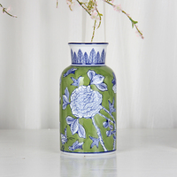 V156P vase antique chinois accessoires de décoration en céramique ensembles de vase rouge clair pour la décoration intérieure