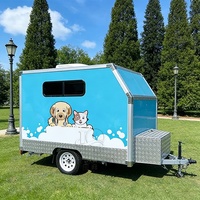 Remorque de toilettage mobile professionnelle pour chiens et chats, camion de toilettage pour animaux de compagnie avec baignoire
