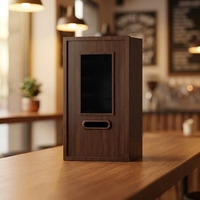 Kiosque photo compact à impression instantanée en libre-service avec Wi-Fi et écran tactile en bois pour cafés et magasins éphémères