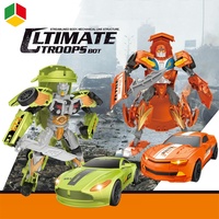 QSTOYS QS Juguete de Moda, Nuevo Robot Deformable de 2 Colores, Coche de Carreras de Alta Velocidad para Niños, Set de Regalo para Mayores de 3 Años