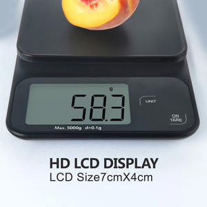 Vente en gros Rétro 5kg ABS Plate-forme Numérique <span class=keywords><strong>Plus</strong></span> <span class=keywords><strong>grande</strong></span> Balance de cuisine LCD - Product Image 3