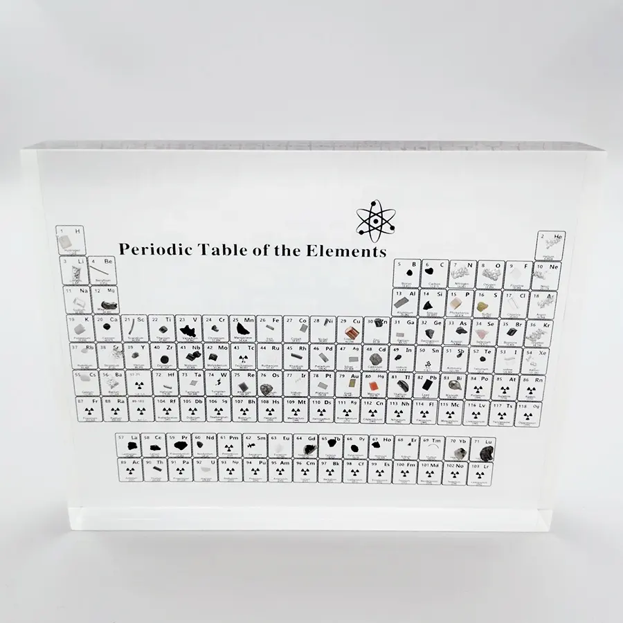 Chemical Periodic Table Display Periodic Table Block with Real Elements For Students Gifts Teachers Gifts Decor