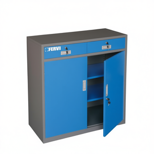Armoire à outils Fervi 80x40x80 cm en acier avec portes et tiroirs verrouillables pour l'organisation d'atelier - Product Image 1