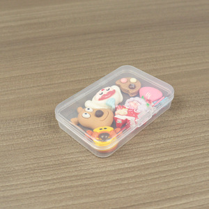 Transparent Plastic <b>Storage</b> <b>Box</b> Rectangle 7.5x5x1.5cm For Jewelry Hair Tie False Eyelash <b>Small</b> Parts Organizer - Product Image 3