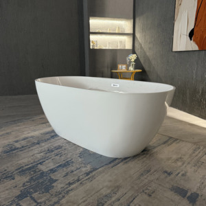 Bồn tắm tự do hình cung bằng acrylic cao cấp Suly Merlin, khuyến mãi đặc biệt, thời trang, chất lượng cao, có chức năng tạo sóng nước. - Product Image 3