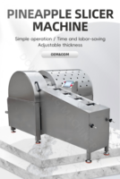 Volledig Automatische Ananas Snijder, Wedge Cutter, Multifunctionele Ananas Schijf- en Wedge Snijmachine