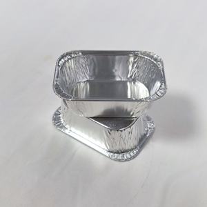 กล่องอาหารอลูมิเนียมสีขนาดเล็ก 4*2 นิ้ว 100 มล. 97*65*32 มม. กล่องบรรจุภัณฑ์อาหารเค้กอลูมิเนียมรีไซเคิล ถาดฟอยล์+ฝา - Product Image 5