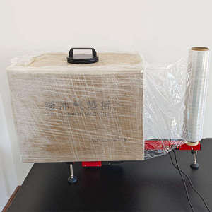 เครื่องพันฟิล์มพลาสติกกึ่งอัตโนมัติ พร้อมที่จ่ายม้วนฟิล์มพลาสติกแบบแมนนวลสำหรับบรรจุภัณฑ์กล่อง - Product Image 5