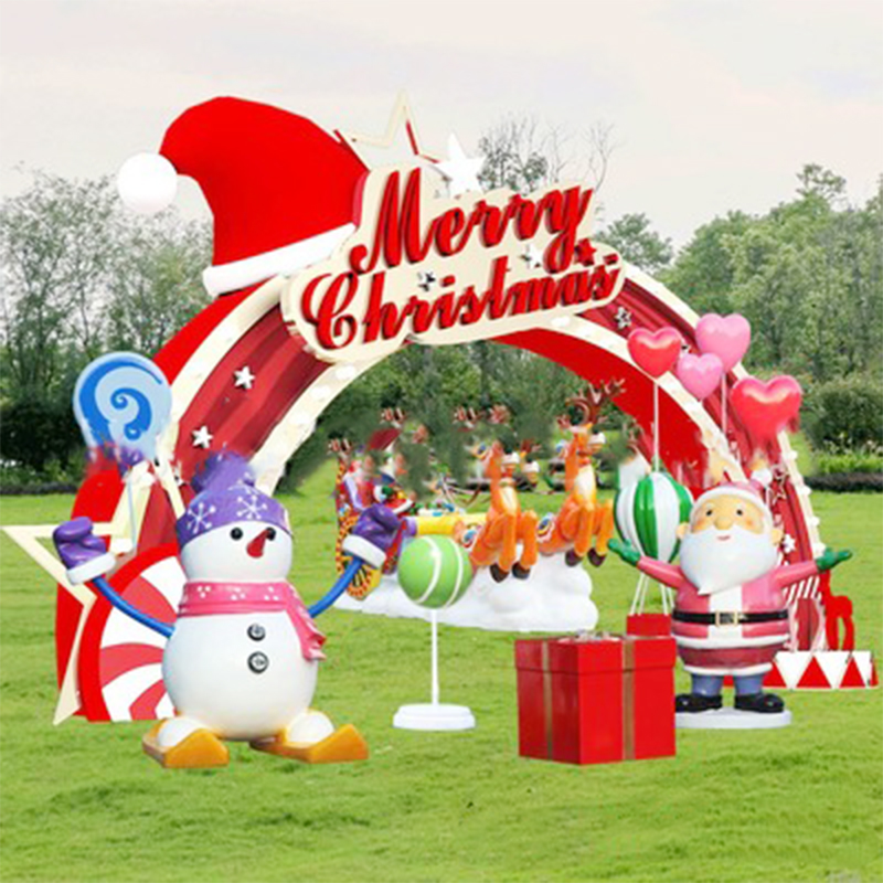 Grand porte-bas de Noël bonhomme de neige en métal finition