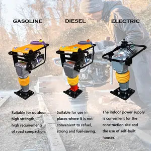 Factory Direct Selling Working Width 30cm 5.5hp Soil Jumping Tamp Compactor Vibratory Tamping Rammer