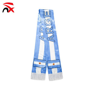 Écharpe à double face avec logo imprimé, écharpes <span class=keywords><strong>de</strong></span> l'équipe nationale <span class=keywords><strong>de</strong></span> football, écharpe du drapeau argentin pour le football, le <span class=keywords><strong>basketball</strong></span> et les sports - Product Image 1