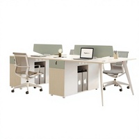 Estación de Trabajo para Oficina, Escritorio para Computadora, Muebles Modernos para Empleados, Mampara de Separación, Mesa Ejecutiva de Lujo, Personalización de Muebles