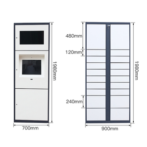 Smart Automated Outdoor Parcel <b>Locker</b> 24 Compartments Wall Mount Installation Cold Roll <b>Steel</b> Construction Digital Access Via - Product Image 4