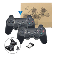 2 Controles Inalámbricos USB 2.4G para Juegos de TV y PC con Doble Vibración y un Receptor, Consola de Juegos con Dos Controles