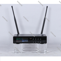 Microphone sans fil UHF professionnel R-400S 4 canaux à détection de fréquence infrarouge, micro et récepteur portatifs compacts en métal (un émetteur pour quatre micros)