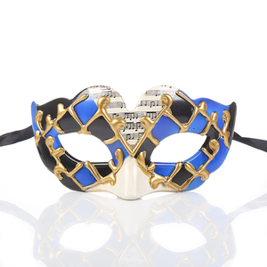 Mascarade de fête en plastique, <span class=keywords><strong>demi</strong></span>-<span class=keywords><strong>visage</strong></span> vénitien traditionnel, <span class=keywords><strong>dessin</strong></span> à la main, pour le carnaval Musical de venise - Product Image 2