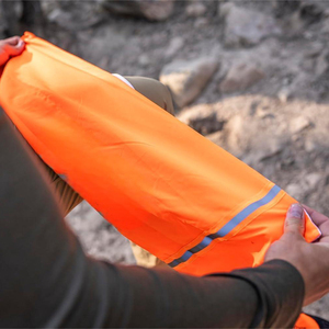 Ensemble de sacs de rangement à cordon de serrage orange, bande réfléchissante, en nylon, réutilisables, pour le camping en plein air, le linge, les voyages, sacs organisateurs - Product Image 5