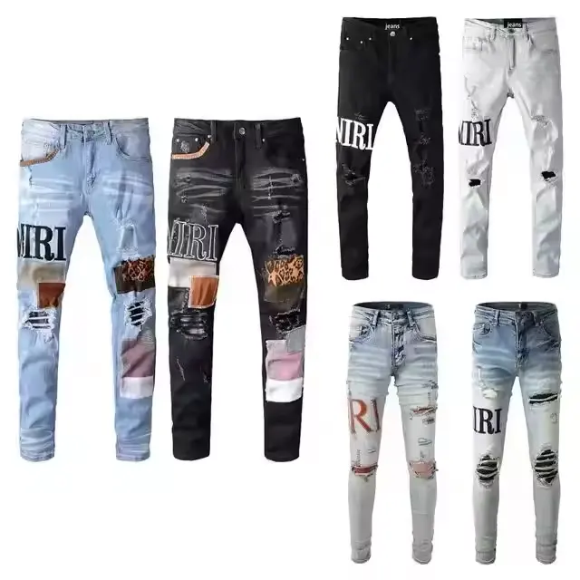 YF luck Inventory Clothing Brand Used Clothing Men's Boys Jeans Super Low Price Inventory Brand Denim Jeans Skinny straight pant