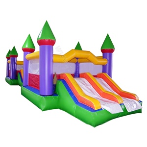 Château gonflable de qualité commerciale avec double toboggan, style château de saut, <span class=keywords><strong>pour</strong></span> <span class=keywords><strong>location</strong></span> événementielle - Product Image 3