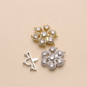 Chất lượng cao chống phai 18k mạ vàng hoa hình dạng trang sức kết nối hộp móc cài cho diy vòng đeo tay làm - Product Image 6