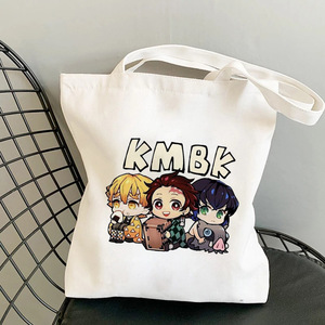 Eco Friendly Japanese Anime Characters Textile Craft Cotton Canvas Totes with Custom Printed Logo for Decoration