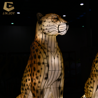 LFS-41 hohe Qualität Tier Seide Laterne Gepard Laterne Festival für Park Dekor