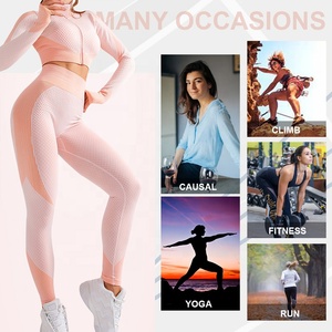 2021 nuova manica lunga Yoga tuta Sport Plus-size Xxxl abbigliamento da donna in esecuzione traspirante senza soluzione di continuità moda Sport Casual Yoga Pant - Product Image 6