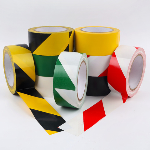 Custom Rubber Single Sided Heavy Duty Floor Marking Adhesive Warning Caution Tape PVC Waterproof Black/Yellow