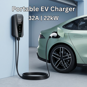 สถานีชาร์จรถยนต์ไฟฟ้าแบบพกพา GDON 22kW 3 เฟส 32 ประเภท 2 ระดับ 2 IEC62196 สำหรับที่อยู่อาศัย มาตรฐาน CE - Product Image 1