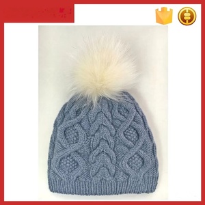 T125-3 femmes filles fourrure Pom Pom Beanie chapeau hiver Faux <span class=keywords><strong>lapin</strong></span> raton laveur chapeau - Product Image 5