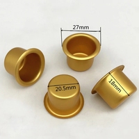 Accueil Mini bougie dorée tasse bougeoir support bougie protecteur goutte à goutte dispositif aluminium tasse pour empêcher la cire