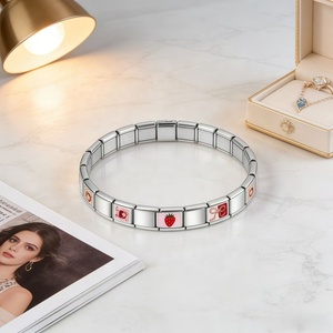 Venta al por mayor, gran oferta: Abalorio italiano personalizado de mariposa roja y coche, compatible con pulseras de acero inoxidable de 9 mm, para hacer joyas DIY, regalo. - Product Image 3