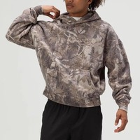 Sweat à capuche d'hiver personnalisé camouflage arbre lumineux 100% Coton, motif Branche Forest, coupe oversize et carrée, épais, coupe-vent, pour homme, pour l'extérieur