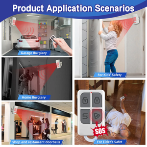 Kerui PIR cảm biến chuyển động hw19 Home an ninh SOS điều khiển từ xa với âm thanh ánh sáng báo động Phụ Kiện Chào mừng bạn chuông cửa hệ thống báo động - Product Image 4