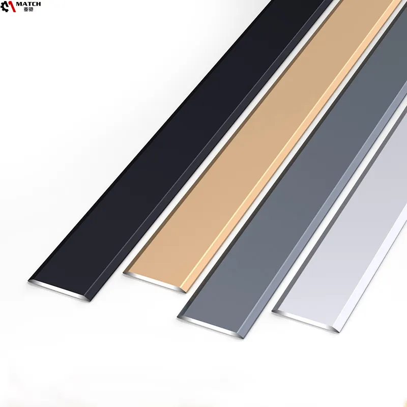 Modern Design Brushed Flexible Chrome Metal Wall Strips Aluminium Ceramic Tile Trim Line